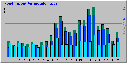 Hourly usage for November 2024